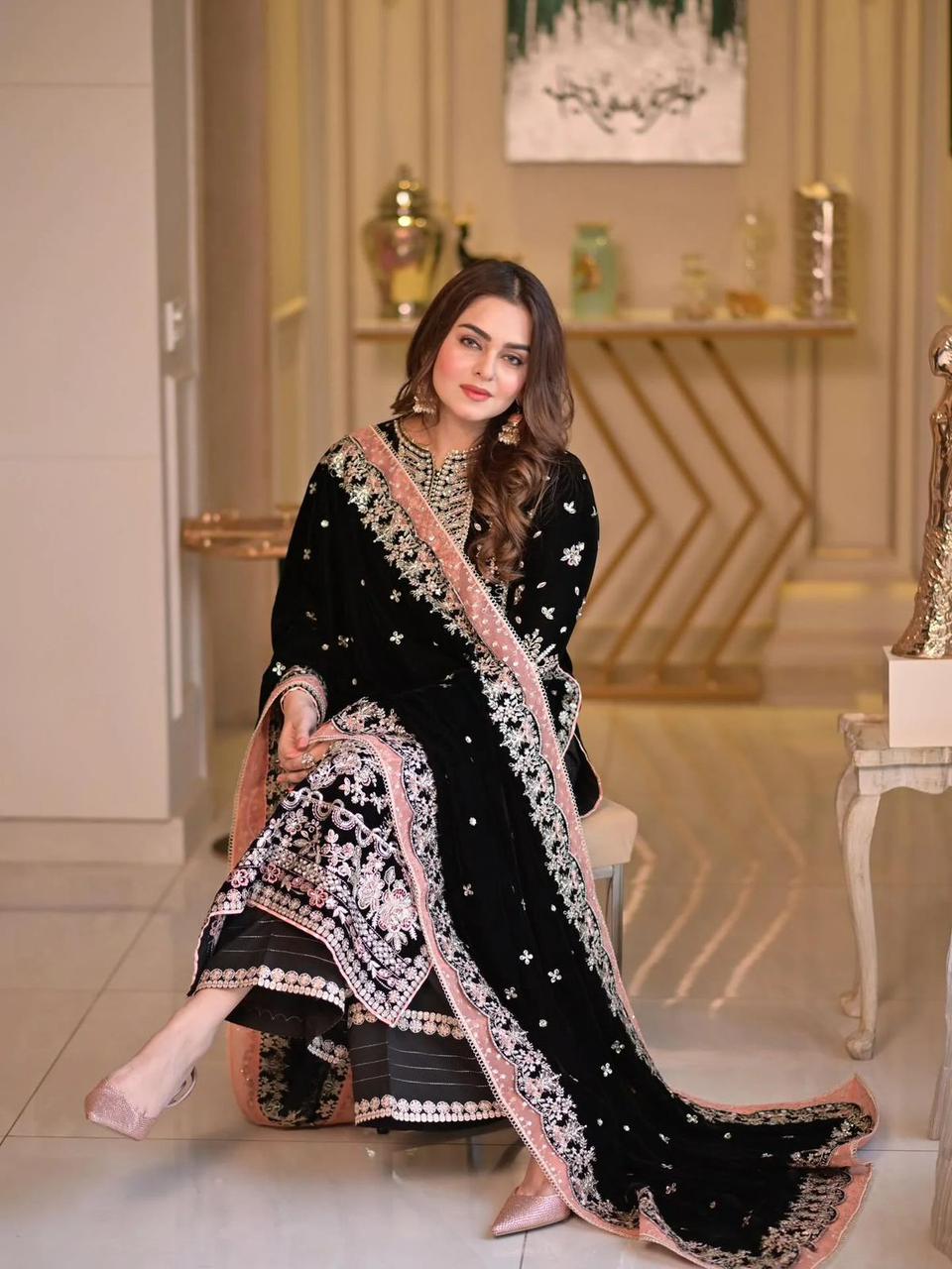 ANEELA  Luxury Embroidered 3-Piece Women Dress